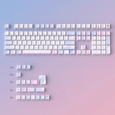 Afternoon Tea 104+24 PBT Dye-subbed Keycaps Set Cherry Profile for MX Switches Mechanical Gaming Keyboard